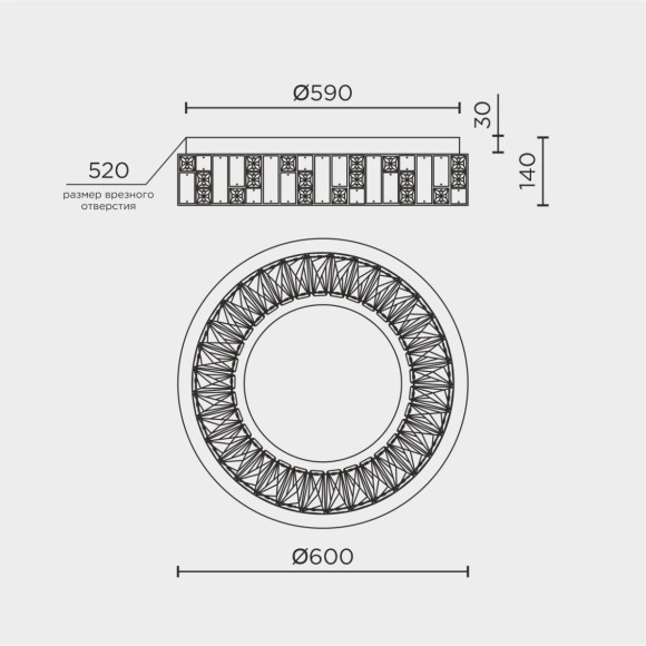 Потолочный светильник Modelux ML.2400.600 GD