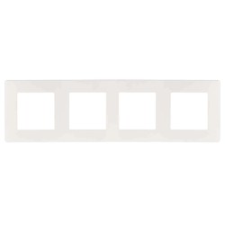Рамка 4-постовая ЭРА 12 сатин белый 12-5104-01 Б0052529