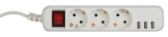 Удлинитель электрический Эра U-3es-5m-USB Б0052902