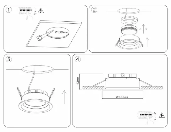 Встраиваемый светильник Ambrella Light Techno Spot Standard Tech TN52230, Белый, Металл, Современный стиль, крепление Встраиваемый светильник Ambrella Light Techno Spot Standard Tech TN52230, Белый, Металл, Современный стиль, крепление