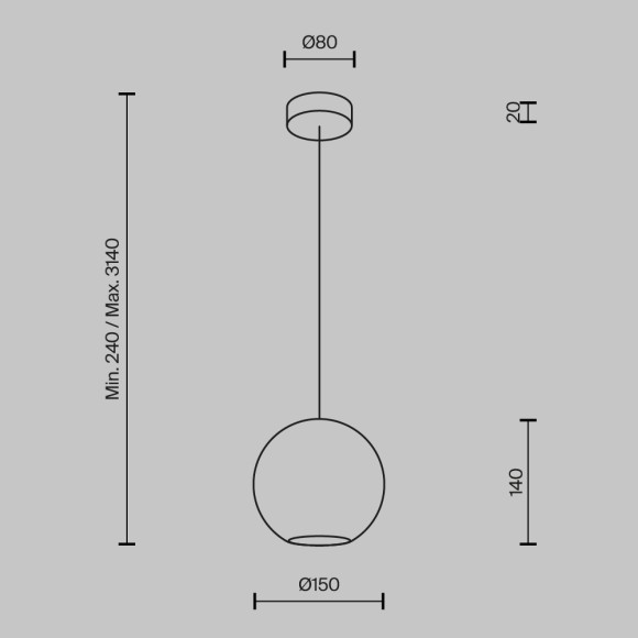 Подвесной светильник Maytoni Paparazzi MOD437PL-01BG
