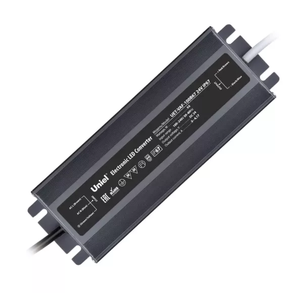 Блок питания Uniel UET-VAF-100B67 24V IP67 UL-00009367 Блок питания Uniel UET-VAF-100B67 24V IP67 UL-00009367