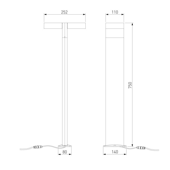 Ландшафтный светильник Elektrostandard Twin 35170/F черный 4690389219443 a072076