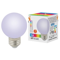 Лампа светодиодная Volpe Decor color LED-G60-3W/RGB/E27/FR/С UL-00006960