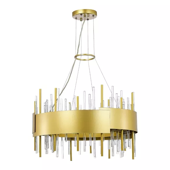 Подвесная люстра ST Luce Olvera SL1633.203.12, Золото, Прозрачный, Металл Подвесная люстра ST Luce Olvera SL1633.203.12, Золото, Прозрачный, Металл