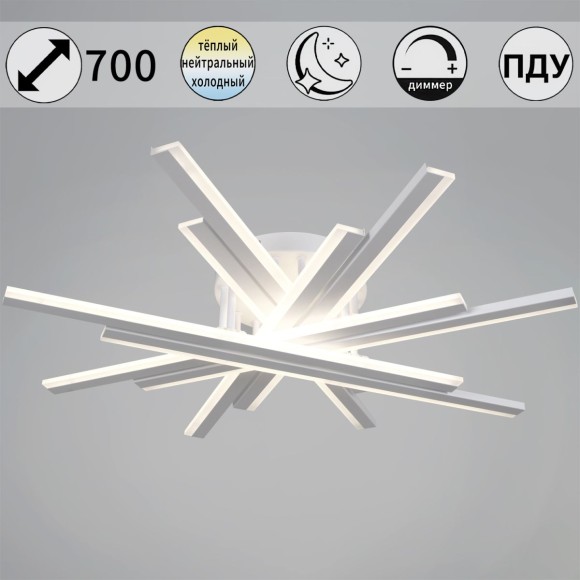 Потолочная светодиодная люстра Reluce 16090-0.3-08 BK/WH