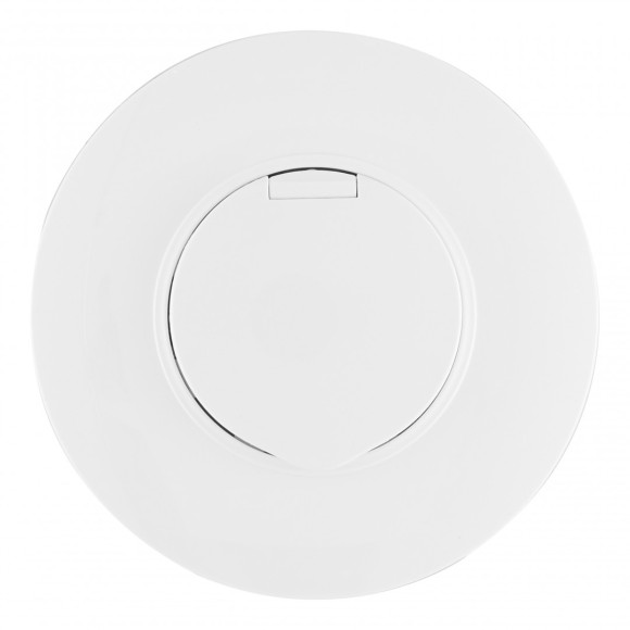 Розетка круглая с/з и шторками, защитной крышкой и рамкой Arte Milano SET08-1-41-1 white
