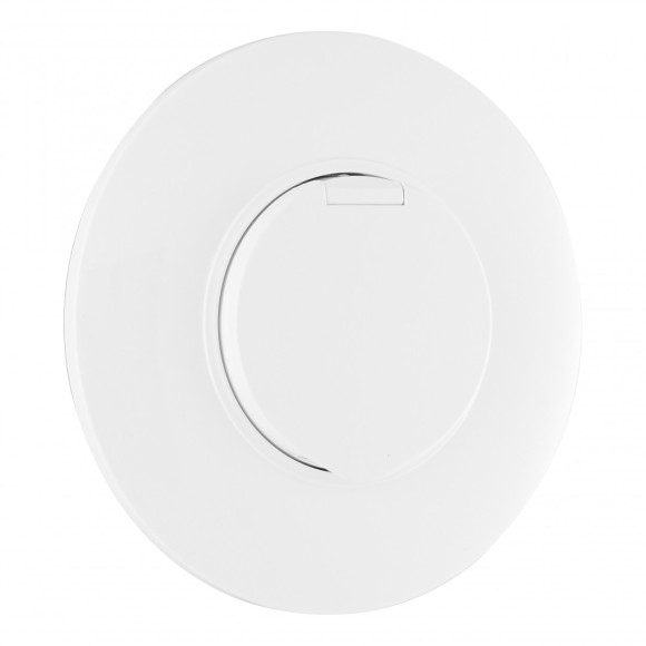 Розетка круглая с/з и шторками, защитной крышкой и рамкой Arte Milano SET08-1-41-1 white