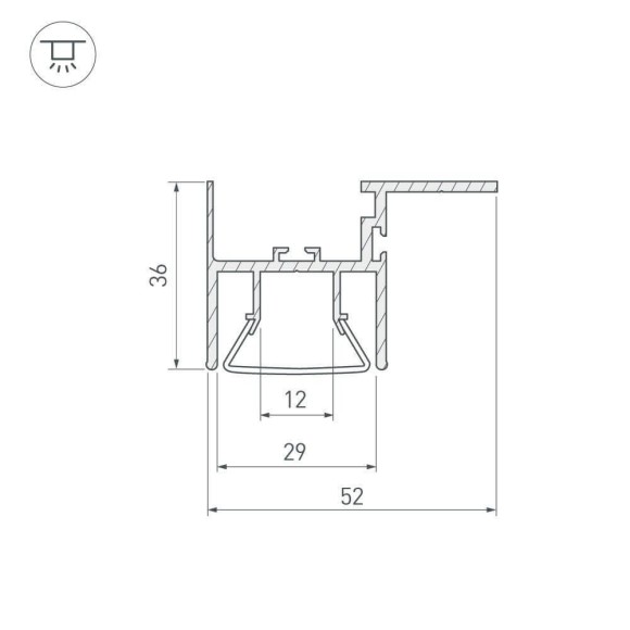 Профиль Arlight FOLED-CEIL-SIDE-2000 023864