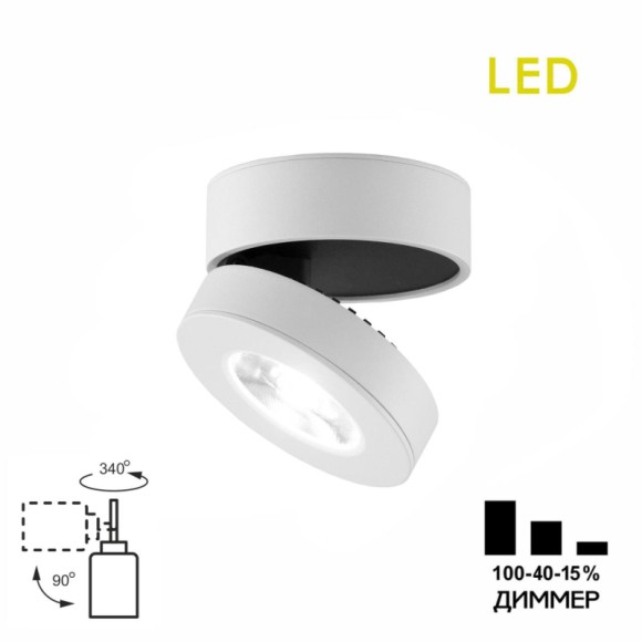 Светодиодный спот Citilux Стамп CL558030N, LED, 10W, белый