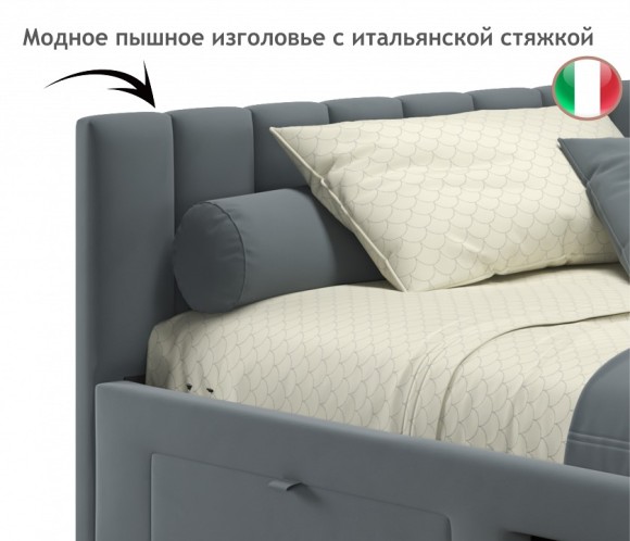 Кровать полутораспальная Milena 2000x1200 NMB_TE-00005455