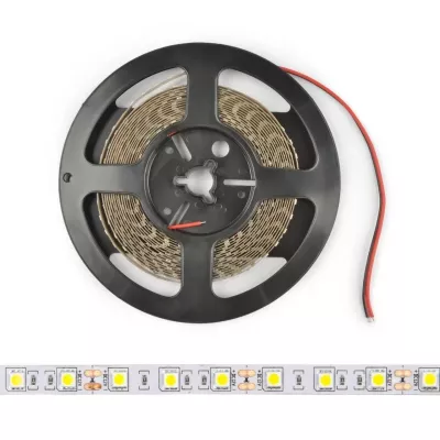 Светодиодная лента (UL-00004368) Uniel 7,2W/m 30LED/m 5050SMD холодный белый 5M ULS-M22-5050-30LED/m-10mm-IP20-DC12V-7,2W/m-5M-6500K PROFI