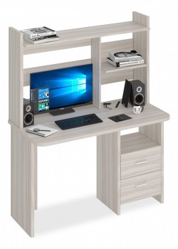 Стол компьютерный Домино Lite СКЛ-Прям120Р+НКЛ-120 MER_SKL-Pryam120R_NKL-120_K