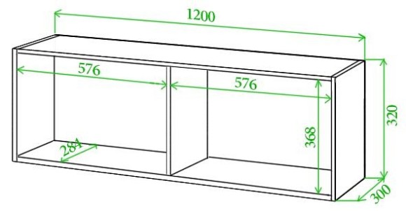 Полка навесная Toivo ТОЙ-ПлФ MER_TOJ-PlF-KBE