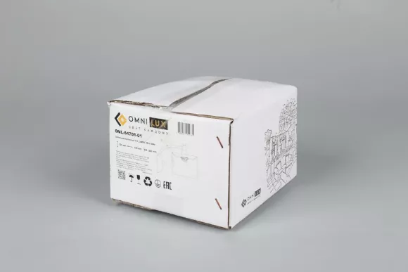 Бра Omnilux Alghero OML-64701-01, Хром, Белый, Металл, упаковка
