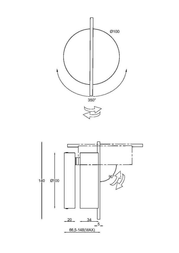 Настенный светильник Maytoni Nuance MOD180WL-L4B3K