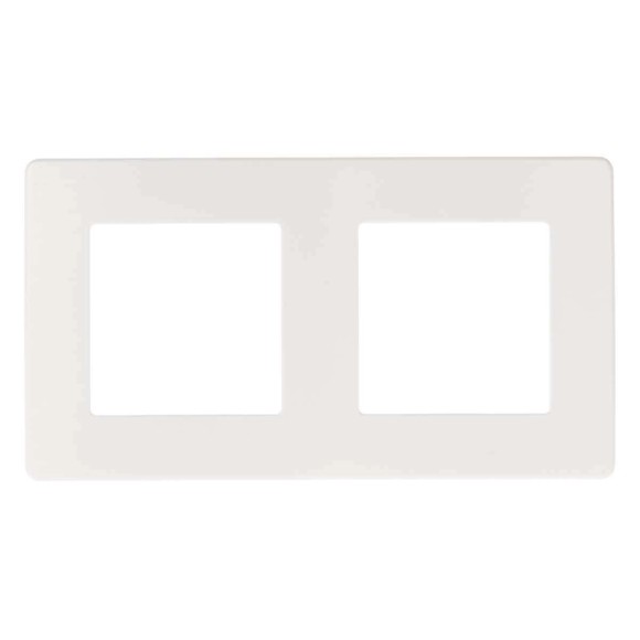 Рамка 2-постовая ЭРА 12 сатин белый 12-5102-01 Б0052509