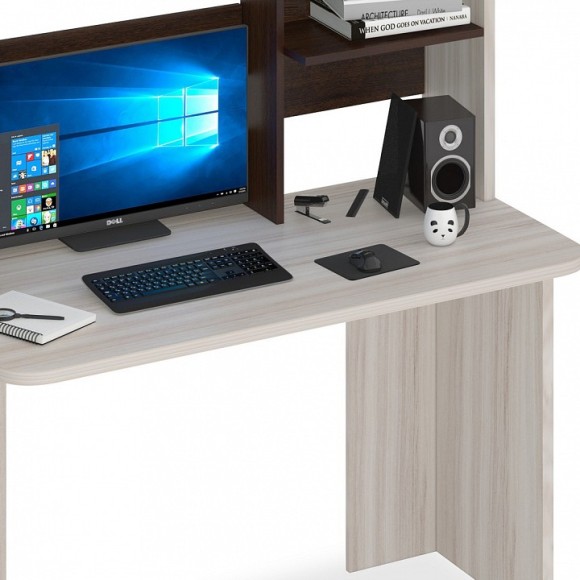 Стол компьютерный Домино Lite СКЛ-Прям120Р+НКЛ-120 MER_SKL-Pryam120Rbez_tumby-NKL-120_KV