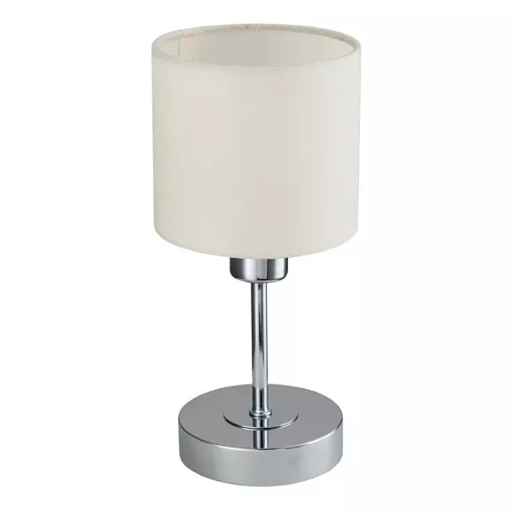 Настольная лампа Escada Denver 1109/1 Chrome/Beige, Хром, Бежевый, Металл, основание крупным планом