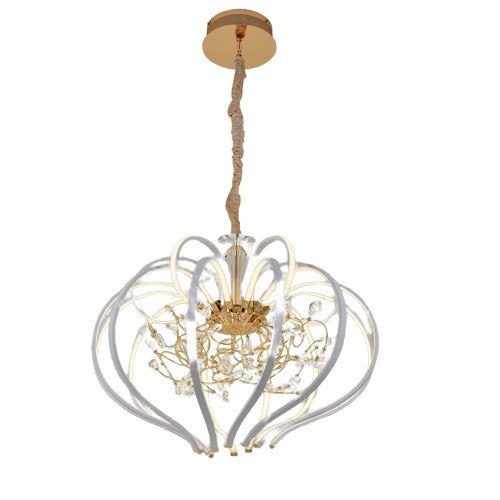 Подвесная светодиодная люстра Elvan 8268 LU-8268/15-58W-WW-WhGl