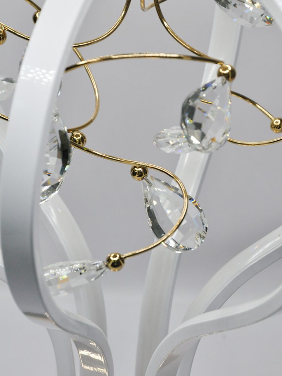 Подвесная светодиодная люстра Elvan 8268 LU-8268/15-58W-WW-WhGl