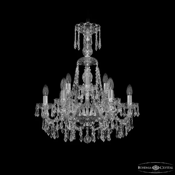 Подвесная люстра Bohemia Ivele Crystal 1403/6+3/195/XL-65 Ni Подвесная люстра Bohemia Ivele Crystal 1403/6+3/195/XL-65 Ni