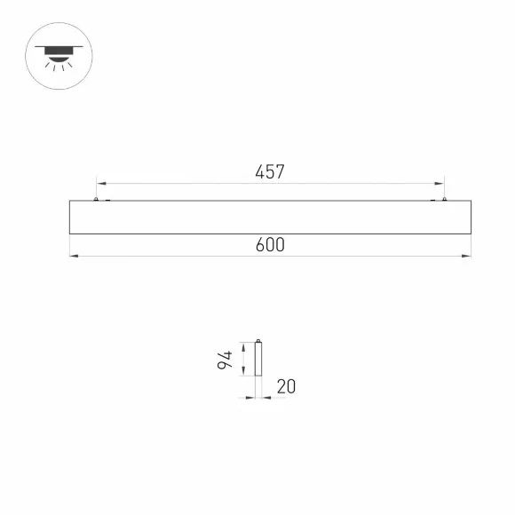 Линейный светильник Arlight Lineair Flat 031470 Линейный светильник Arlight Lineair Flat 031470