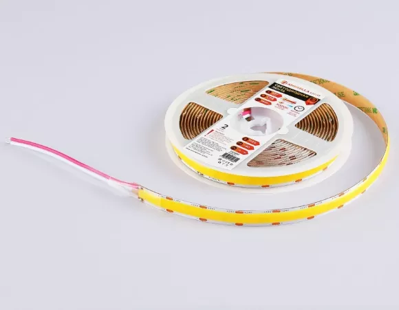Светодиодная лента Ambrella Light Illumination COB 616Led/19W m/ 24V IP20 3000K/ 5m*12mm*2mm (2 конт.) GS4801 Светодиодная лента Ambrella Light Illumination COB 616Led/19W m/ 24V IP20 3000K/ 5m*12mm*2mm (2 конт.) GS4801