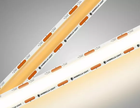 Светодиодная лента Ambrella Light Illumination COB 616Led/19W m/ 24V IP20 3000K/ 5m*12mm*2mm (2 конт.) GS4801 Светодиодная лента Ambrella Light Illumination COB 616Led/19W m/ 24V IP20 3000K/ 5m*12mm*2mm (2 конт.) GS4801