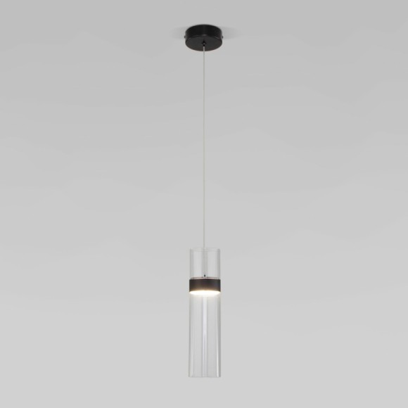 Подвесной светильник Eurosvet Lumen 50244/1 LED черный/прозрачный a061288