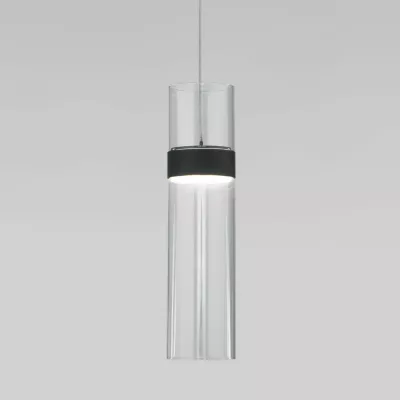 Подвесной светильник Eurosvet Lumen 50244/1 LED черный/прозрачный a061288