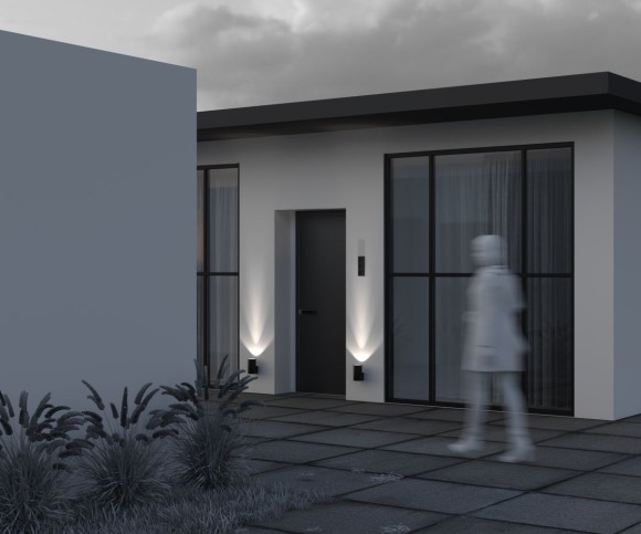 Уличный настенный светильник Maytoni Shim O514WL-L15B3K