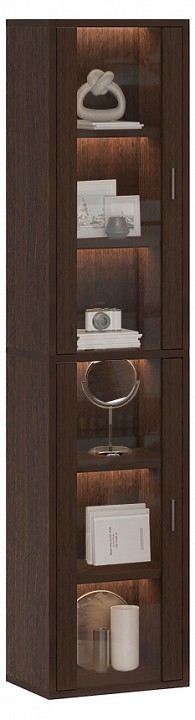 Шкаф-витрина Домино СУ(ш1в2)+2ФС MER_SUsh1v2-2FS-V-venge