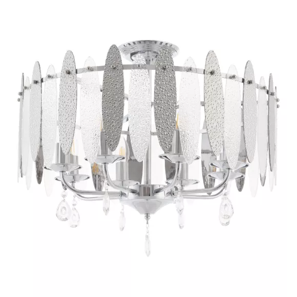 Потолочная люстра Arte Milano Sorrento 374309/8/80/570 CR, Хром, Дымчатый, Металл, декоративные элементы крупным планом Потолочная люстра Arte Milano Sorrento 374309/8/80/570 CR, Хром, Дымчатый, Металл, декоративные элементы крупным планом