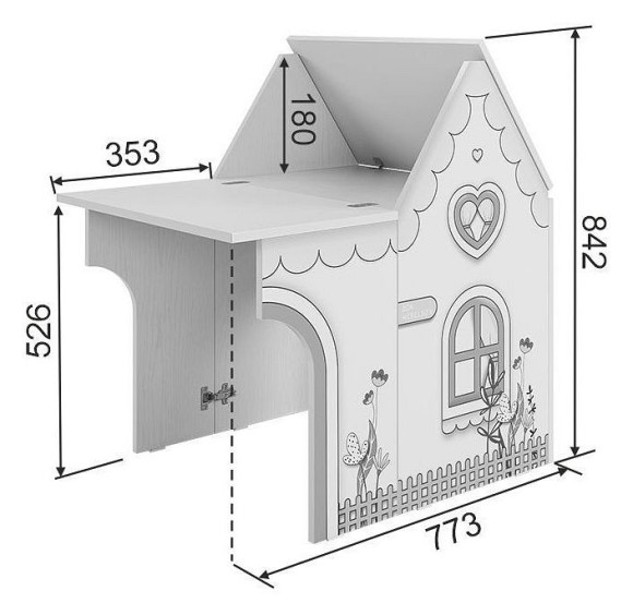 Стол письменный Домик MBS_MK-0017-2711