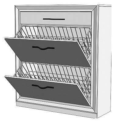 Тумба для обуви Нобиле ОБВ-90 MER_OBV-90-SHSH