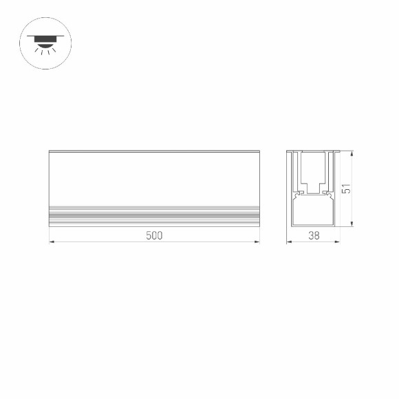 Грунтовый светильник Arlight ART-LUMILINE-3351-500-12W Warm3000 024946(2)