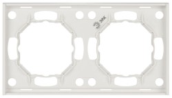 Рамка для розеток и выключателей ЭРА Arktik 16-5002-01 на 2 поста белый Б0070554