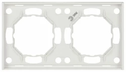 Рамка для розеток и выключателей ЭРА Arktik 16-5002-01 на 2 поста белый Б0070554