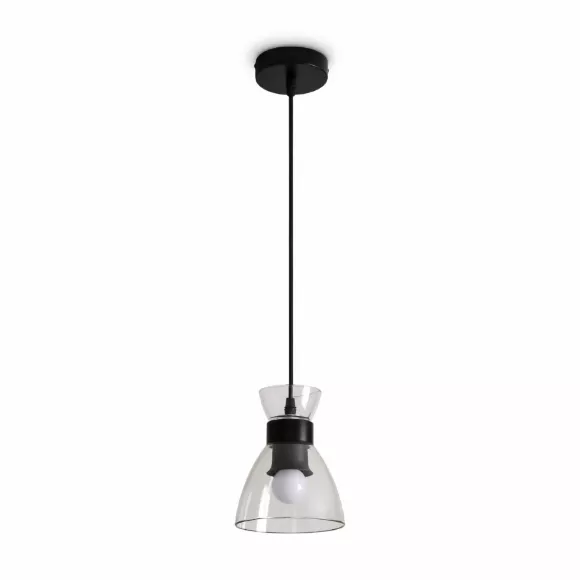 Подвесной светильник Freya Topi FR5503PL-01B, Современный, Прозрачный, Черный Подвесной светильник Freya Topi FR5503PL-01B, Современный, Прозрачный, Черный