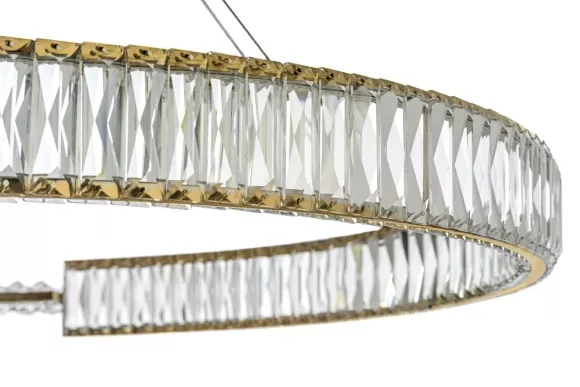 Подвесная люстра Arti Lampadari Elite Carini L 1.5.100.101 G, Золото, Прозрачный, Металл, крупный план Подвесная люстра Arti Lampadari Elite Carini L 1.5.100.101 G, Золото, Прозрачный, Металл, крупный план