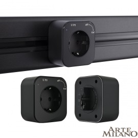 Трековая розетка Arte Milano Am-track-sockets 380022TS/ES Black