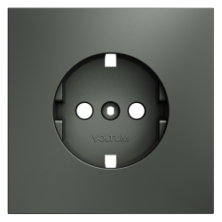 Накладка для розетки с заземлением Voltum S70 (титан) VLS000606