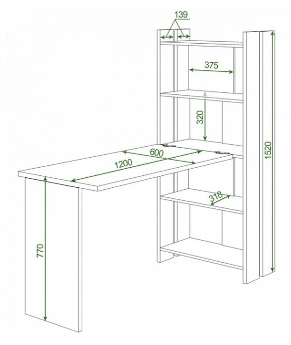 Стол компьютерный Домино Lite СТЛ-ОВ+С120Прям без тумбы MER_STL-OV-S120Pryam_bez_tumby_BEK