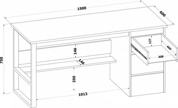 Стол письменный СПМ-214 SK_00-00016831