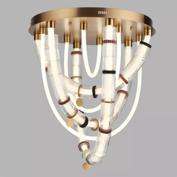 Потолочная люстра Odeon Light L-Vision Collier 5455/80CL, 4000, Нейтральный белый Потолочная люстра Odeon Light L-Vision Collier 5455/80CL, 4000, Нейтральный белый