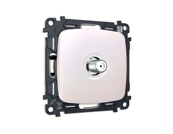 Комплект механизма TV розетки Ambrella Volt SAT 5-2400MHz 3.5dB OMEGA MO213050 Жемчуг QUANT (OP2130, VM215)