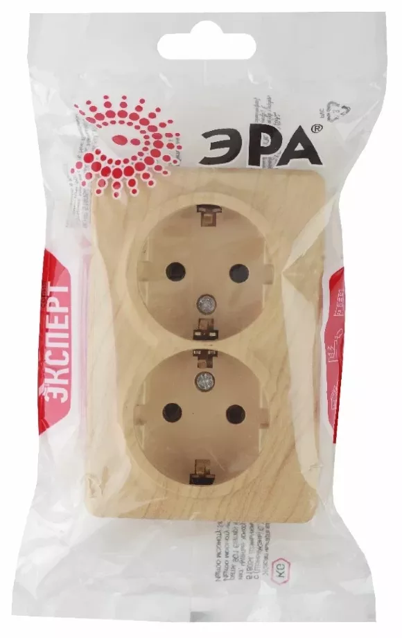 Розетка 2P+E Schuko Эра 11-2205-11 Б0020693, вид сверху Розетка 2P+E Schuko Эра 11-2205-11 Б0020693, вид сверху