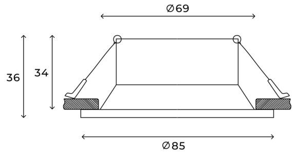 Встраиваемый светильник Hesby Lighting Sogne HSBL_0096