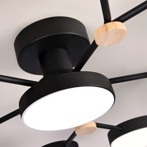 Потолочная светодиодная люстра с пультом управления LED4U L3201-700 BK